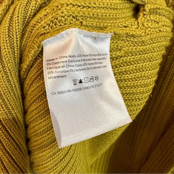 Lululemon Cashlu Sweater Wrap Cardigan Cashmere Blend Oversized Auric Gold XS/S - Picture 11 of 17